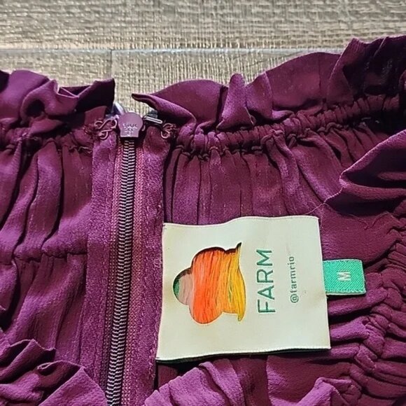 🎉 NEW Farm Rio long sleeve, Ruffle peplum Blouse 🎉 - Picture 2 of 6